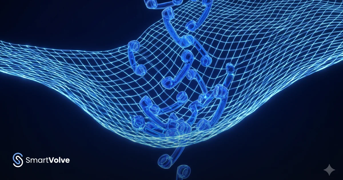 Three vertical phone rings fading out, separated by blue horizontal line, below the line shapes representing recovered calls